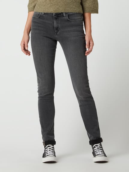 s.Oliver BLACK LABEL Slim fit jeans met modal Middengrijs gemêleerd - 4
