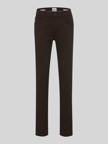 Brax Regular Fit Chino aus Baumwoll-Mix mit Viskose-Anteil Modell 'Wool Look Flex' Mittelbraun 2