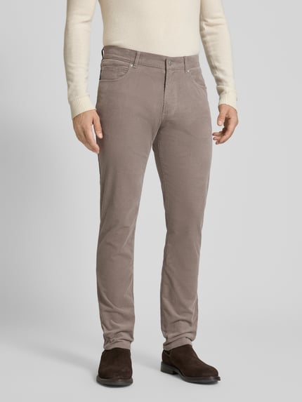 Christian Berg Men Cordhose mit 5-Pocket-Design Silber 4