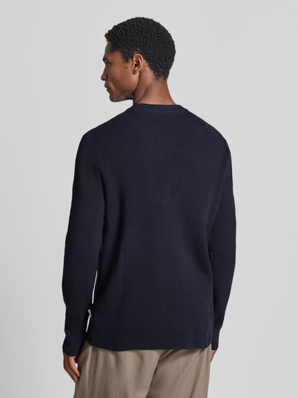 Lindbergh Slim Fit Strickpullover Baumwoll-Mix Marine 5