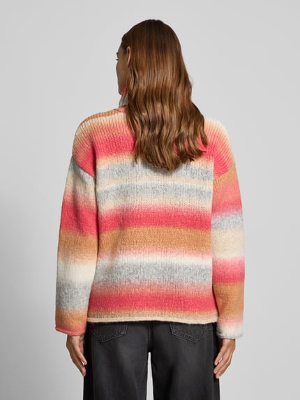 Milano Italy Rollkragenpullover aus Woll-Mix mit Alpaka-Anteil Pink 5