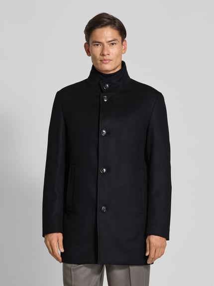 Strellson Regular Fit Wollmantel mit Stehkragen Modell 'FINCHLEY' Black 4