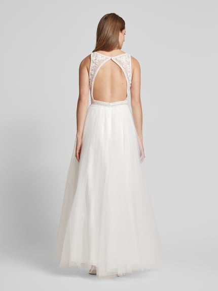 LUXUAR FASHION Bruidsjurk met hartvormige hals Offwhite - 5