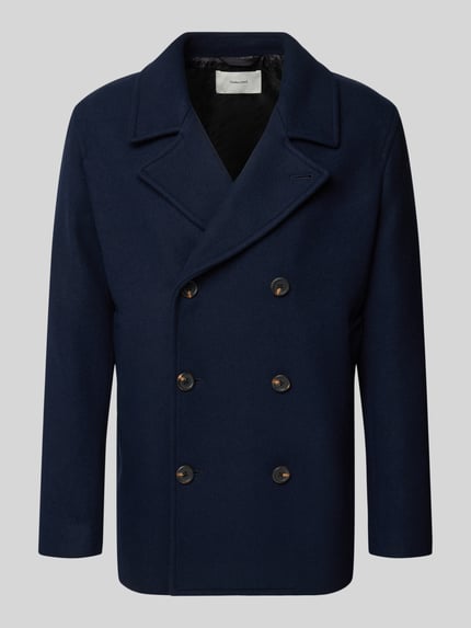 Selected Regular Fit Wolljacke aus Woll-Mix Modell 'ARCHIVE' Dunkelblau 2