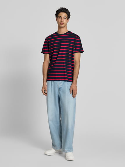 Tommy Jeans Regular Fit T-Shirt aus reiner Baumwolle Marine 1