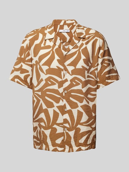 MANGO Regular Fit Freizeithemd mit Reverskragen Camel 2