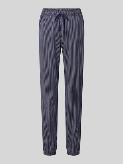 Produktfoto, Regular Fit Pyjama-Hose mit Baumwoll-Viskose-Mix von s.Oliver RED LABEL im Streifenmuster, lockerer Schnitt, elastischer Bund