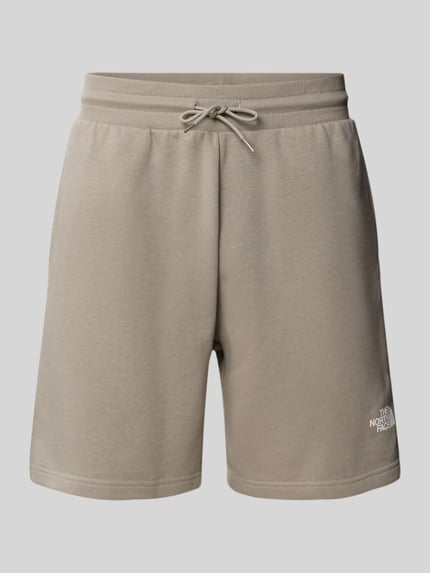 Produktfoto, Shorts mit Logo von The North Face in Beige, Herren Shorts aus Baumwoll-Mix, Regular-Fit, elastischer Bund, Logo, Bundweite 41 cm, Innenbeinlänge 18 cm