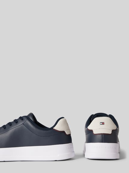 Tommy Hilfiger Sneakers van leer met labeldetails Donkerblauw - 2