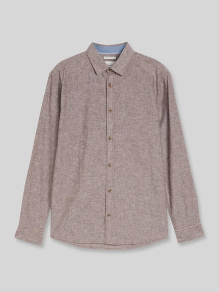 Tom Tailor Regular Fit Freizeithemd aus Leinen-Baumwolle-Mix Hazel 2