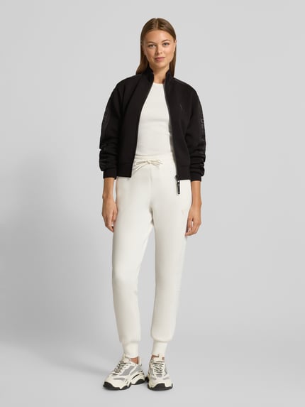 GUESS Activewear Sweatjack met labelapplicatie, model 'NEW ALLIE' Zwart - 1