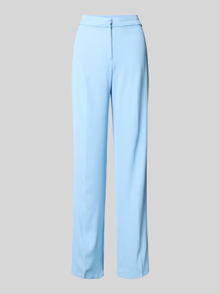 REVIEW High Waist Stoffhose mit Bügelfalten Hellblau 2