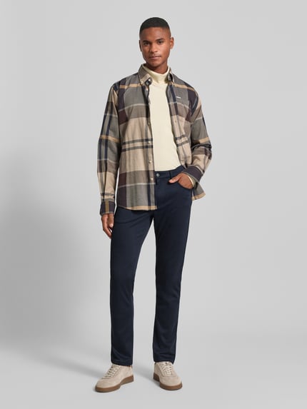 Christian Berg Men Regular Fit Stoffhose mit französischen Eingrifftaschen Marine 1