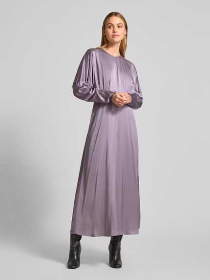 Jake*s Collection Maxi-jurk met extra brede schouders Lavendel - 4
