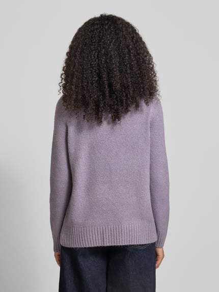 Jake*s Casual Strickpullover mit Stehkragen Lavender 5
