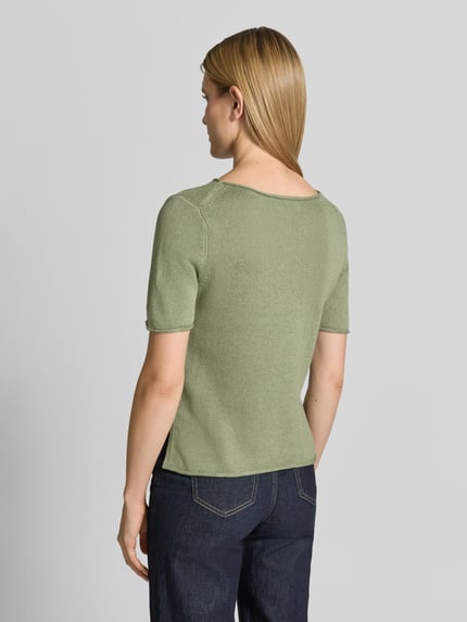 Marc O'Polo Regular Fit T-Shirt aus Baumwoll-Leinen-Mix Hellgruen 5