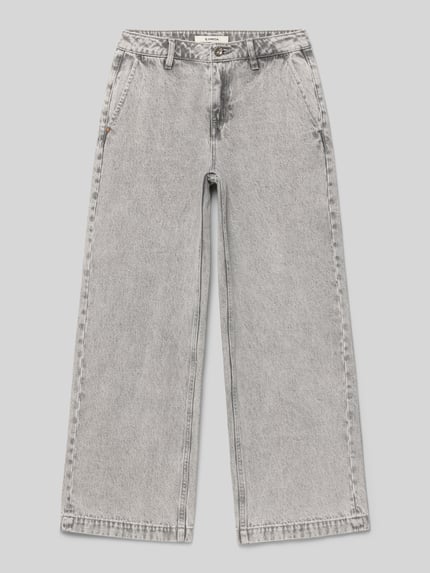 Garcia Straight fit jeans met paspelzakken Lichtgrijs - 1