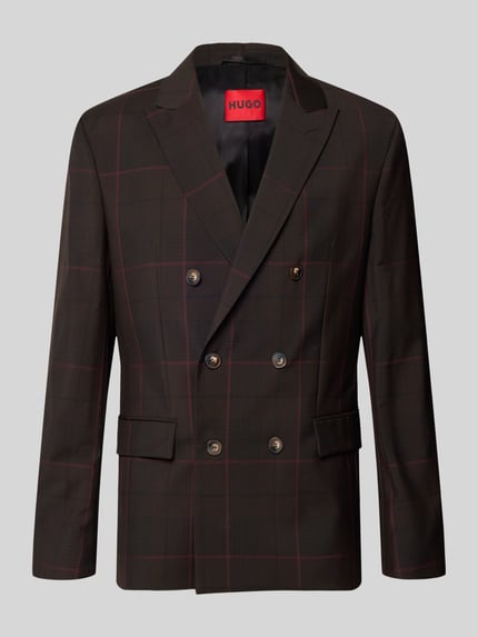 HUGO Extra Slim Fit Anzugsakko aus reiner Schurwolle Modell 'Arti' Dunkelbraun 1