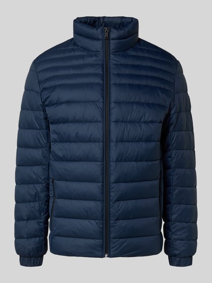 BOSS Orange Slim fit gewatteerd jack met labelpatch, model 'ODEN2' Marineblauw - 2