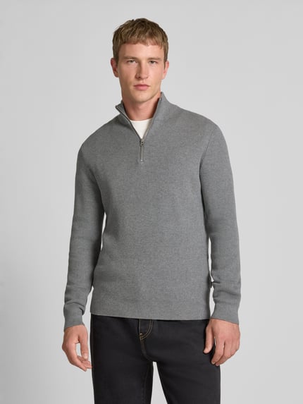 ONLY & SONS Regular fit schipperstrui van katoenmix model 'PHIL' Middengrijs gemêleerd - 4