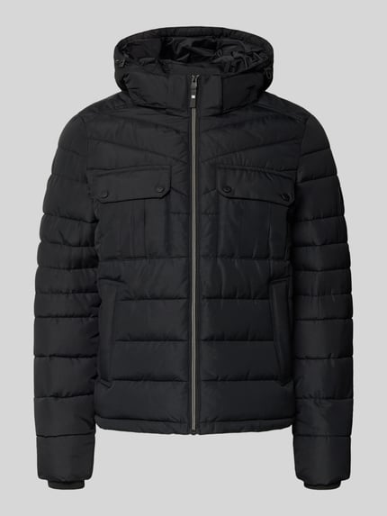s.Oliver RED LABEL Gewatteerd jack met borstzakken Zwart - 1