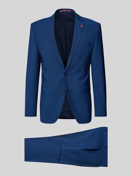 ROY ROBSON Extra slim fit pak met scheerwol Blauw - 2