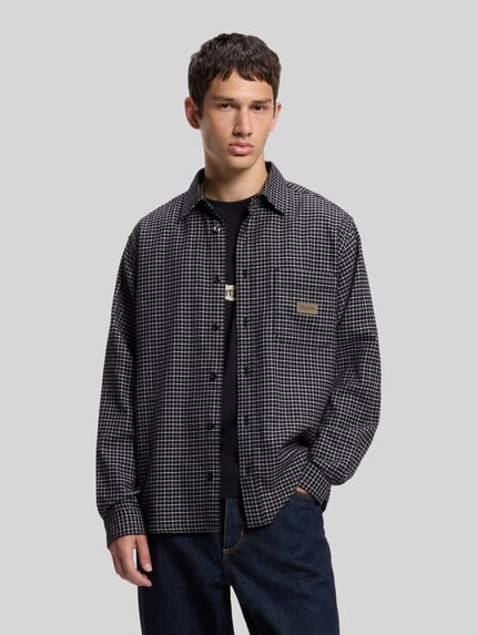 HUGO Blue Regular Fit Freizeithemd mit Logo-Patch Anthrazit 4