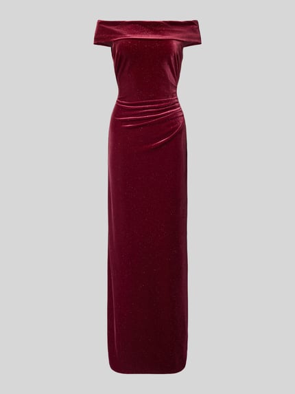 Christian Berg Cocktail Abendkleid im Offshoulder-Design Dunkelrot 2
