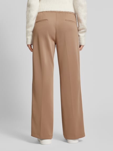 CAMBIO Loose fit broek met bandplooien, model 'AVRIL' Camel - 5