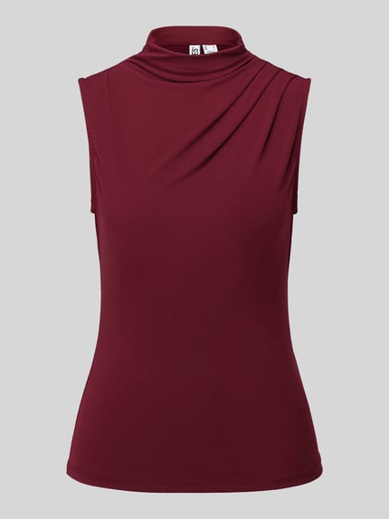 PIECES Slim Fit Tanktop mit Mock Neck Modell 'MADISON' Bordeaux 2