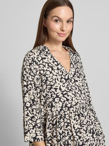 OPUS Knielanges Kleid im Stufen-Look Modell 'Walari' BLACK 3