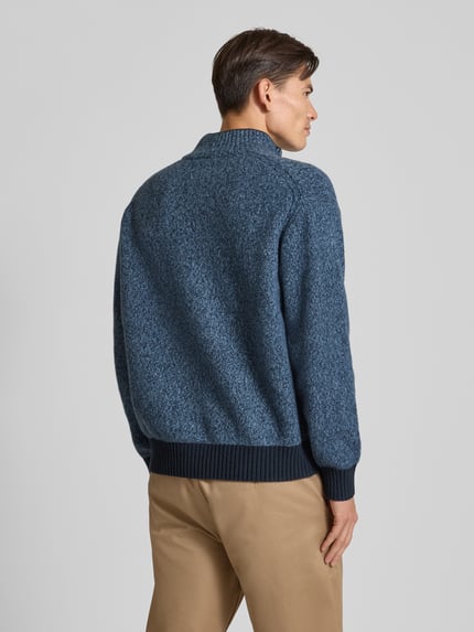 BOSS Orange Regular Fit Troyer aus Woll-Mix mit Yak-Anteil Modell 'KOBEAR' Marine 5