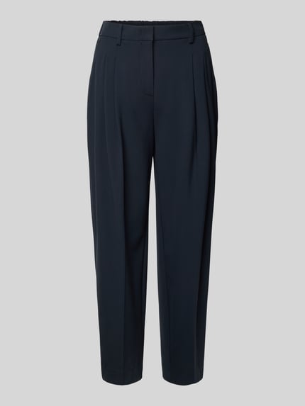 OPUS PANTS Spodnie materiałowe z plisami model ‘Lessieh’ Ciemnoniebieski 2