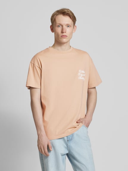 BLKVIS T-Shirt mit Label-Stitching Modell 'PRIMAVERA' Sand 4