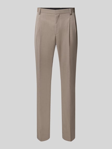 Super Slim Fit Anzughose aus Schurwoll-Mix Modell 'Hesten261F1X' Shop The Look MANNEQUINE
