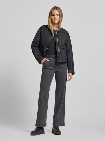 Raphaela By Brax Flared Jeans mit elastischem Bund Modell 'Pam' Anthrazit 1