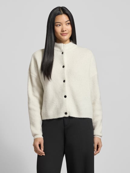 Gestuz Gebreid jack met opstaande kraag, model 'manzi' Beige - 4