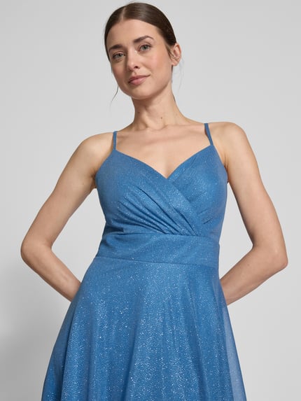 TROYDEN COLLECTION Cocktailkleid mit Taillenband Bleu 3