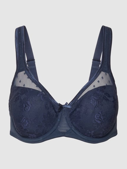 LASCANA Bügel-BH aus Spitze und Mikrofaser Modell 'Nuance' Dunkelblau 2