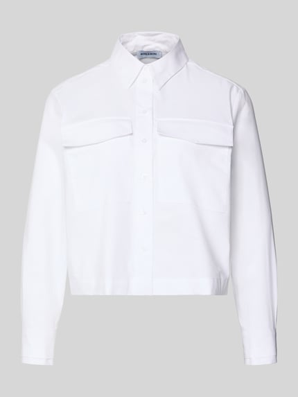 regular fit overhemdblouse met borstzakken Shop The Look MANNEQUINE