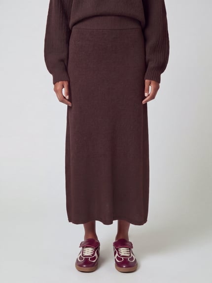 VERO MODA Maxi-Rock mit elastischem Bund Schoko 4