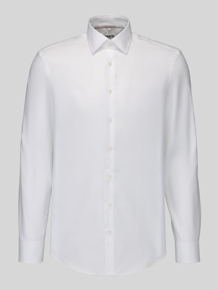 Jake*s Super Slim Fit Businesshemd aus reiner Baumwolle in Prämiumqualität Weiss 2