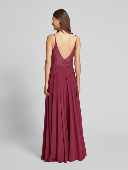 Hey Kyla Abendkleid mit Paillettenbesatz Dunkelrot 5