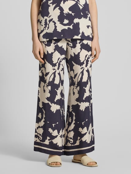 COMMA Stoffen broek met elastische band Marineblauw - 4