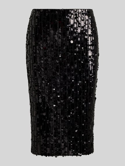 Lauren Ralph Lauren Midi-Rock mit Allover-Pailletten Black 2