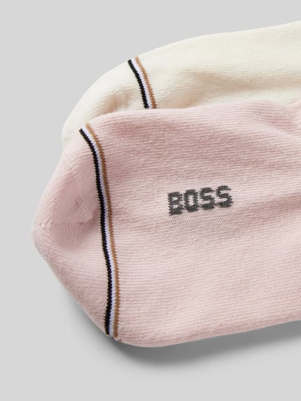 BOSS Sneakersokken met labeldetail in een set van 2 paar, model 'Iconic' Lichtroze - 2