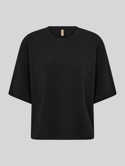 Soyaconcept T-Shirt mit schimmernder Optik BLACK 2