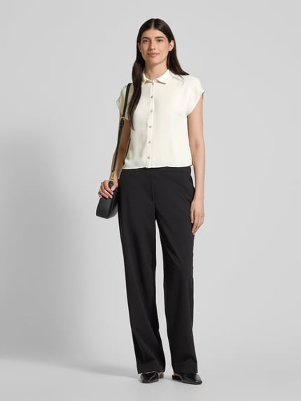 Jake*s Collection Regular Fit Bluse mit Hemdblusenkragen Ecru 1