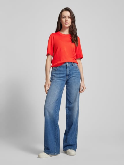 mbyM Strickshirt im unifarbenen Design Modell 'Carla' Rot 1