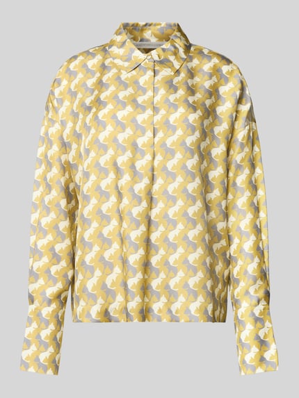 HERZENS Blusenshirt aus reiner Seide Senf 2